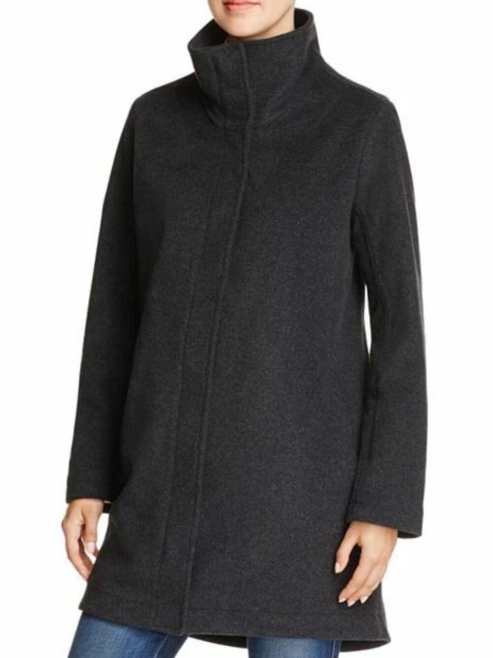 PENDLETON NWOT Cascade Campbell Wool High Neck Water Resistant Charcoal Coat L